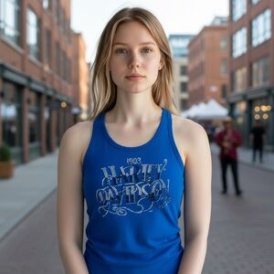 Sparkly 1903 Harley-Davidson Women's Blue Tank Top